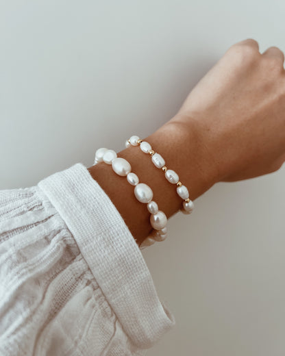 Soft Asymmetry Freshwater Pearl Bracelet