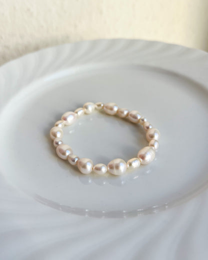 Soft Asymmetry Freshwater Pearl Bracelet