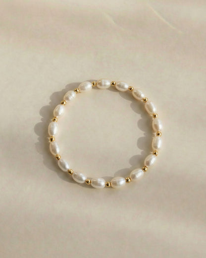 Gilded Freshwater Pearl Bracelet
