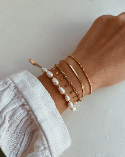 Gilded Freshwater Pearl Bracelet
