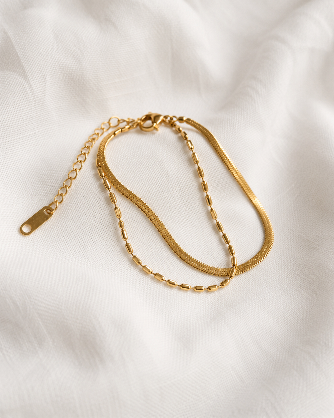 Double Row Snake Chain Bracelet Waterproof