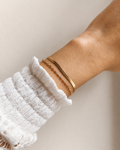 Double Row Snake Chain Bracelet Waterproof