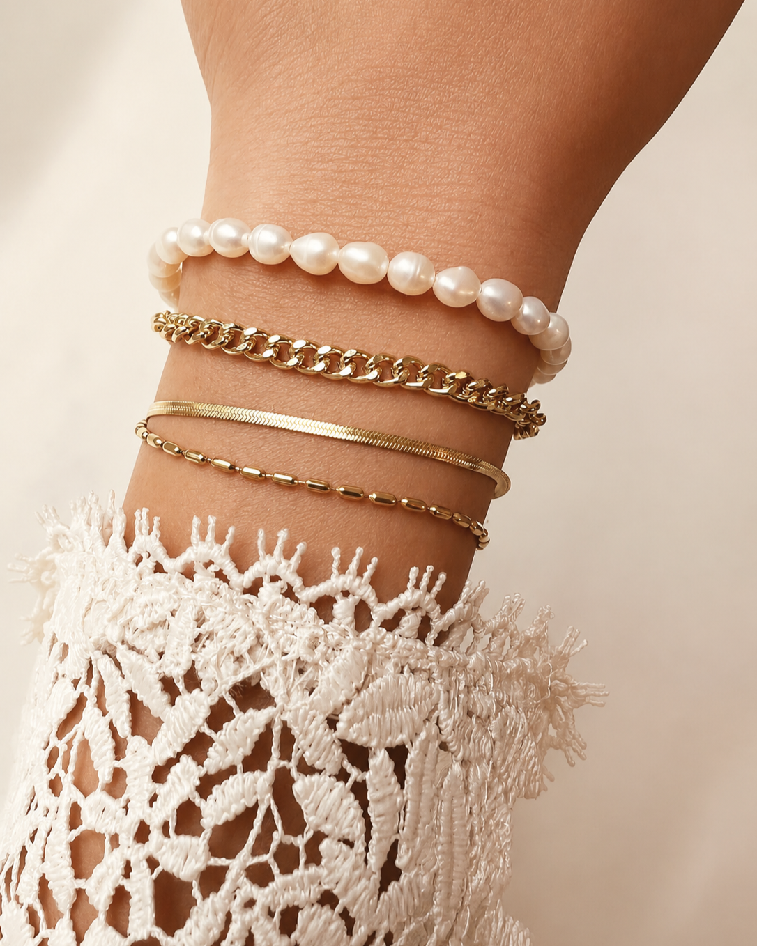 Double Row Snake Chain Bracelet Waterproof