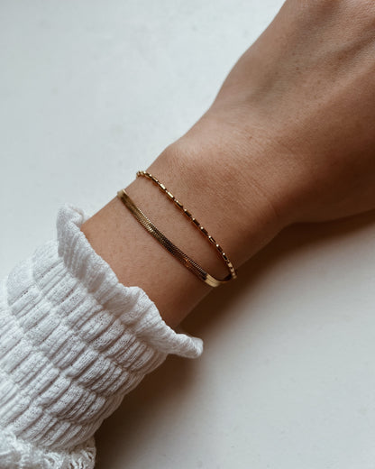 Double Row Snake Chain Bracelet Waterproof