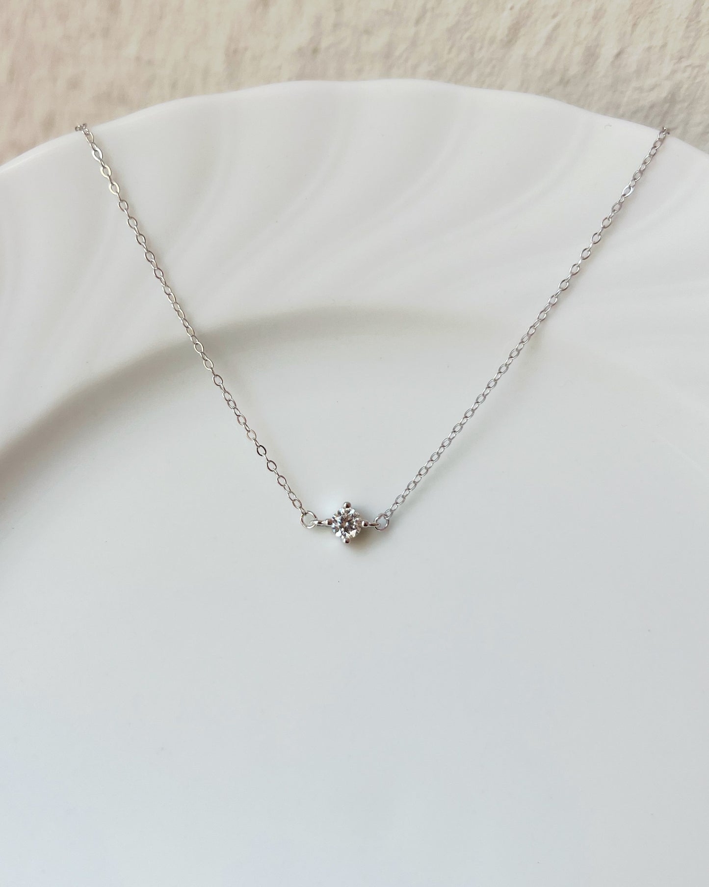 Zirconia Solitaire Bracelet Sterling Silver