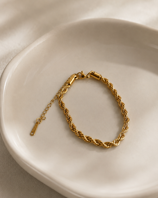 Gedrehtes Seilkettenarmband Wasserfest