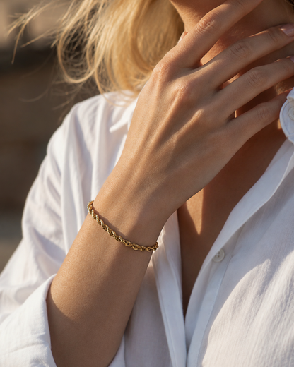 Twisted Rope Chain Bracelet Waterproof
