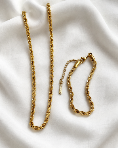 Twisted Rope Chain Bracelet Waterproof