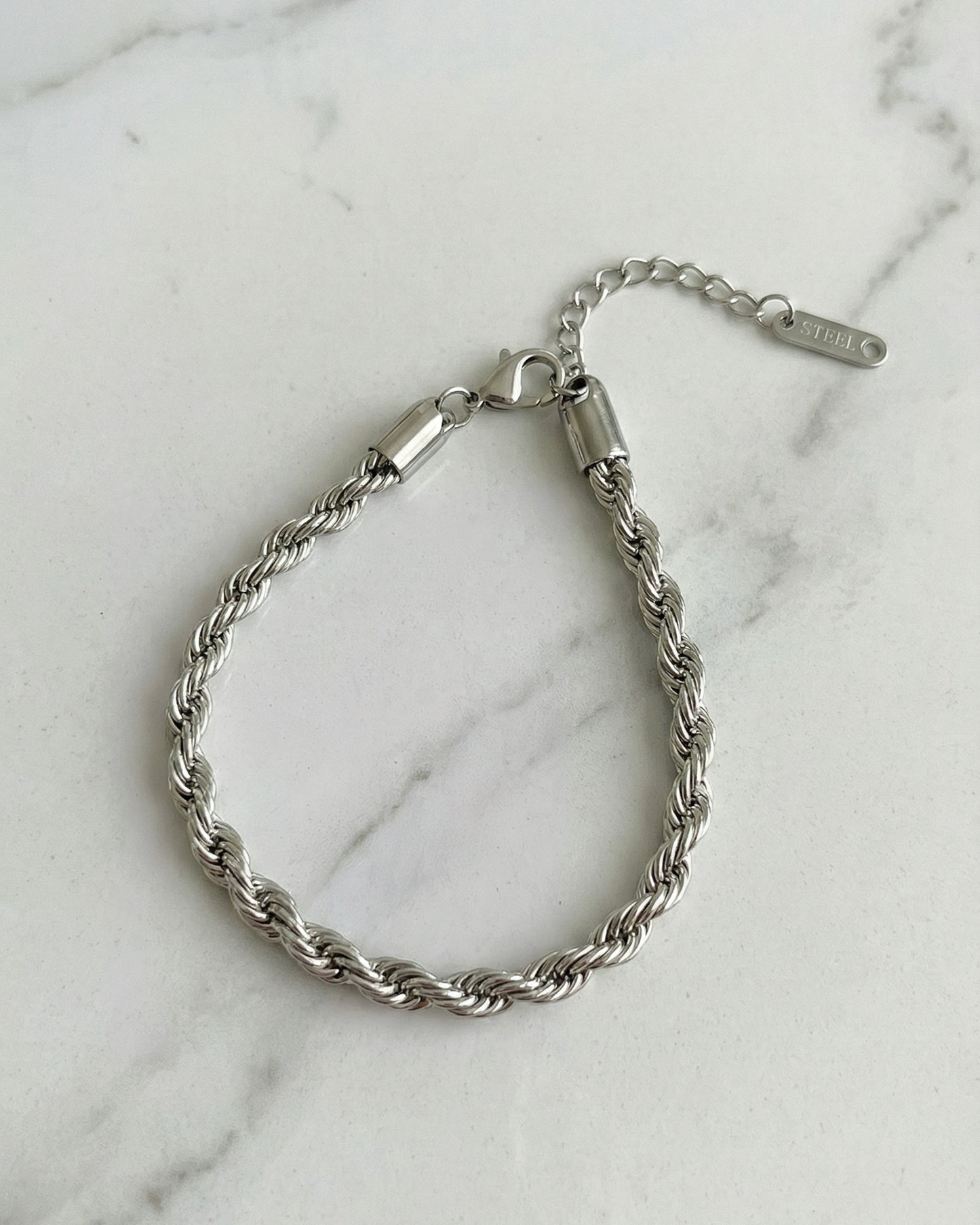 Twisted Rope Chain Bracelet Waterproof