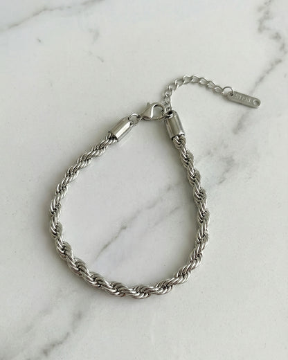 Twisted Rope Chain Bracelet Waterproof