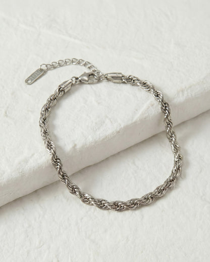 Twisted Rope Chain Bracelet Waterproof