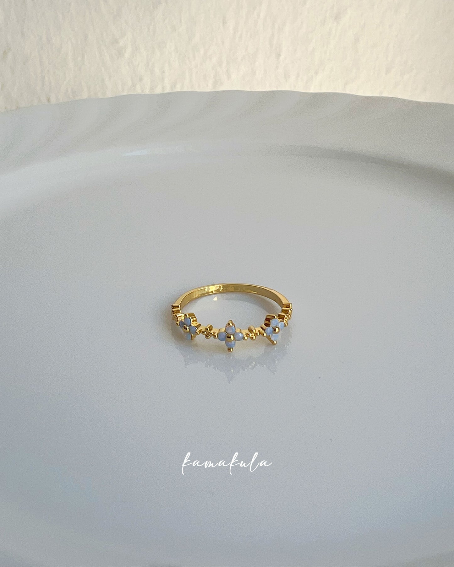 Blue Forget Me Not Ring