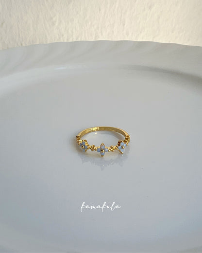 Blue Forget Me Not Ring