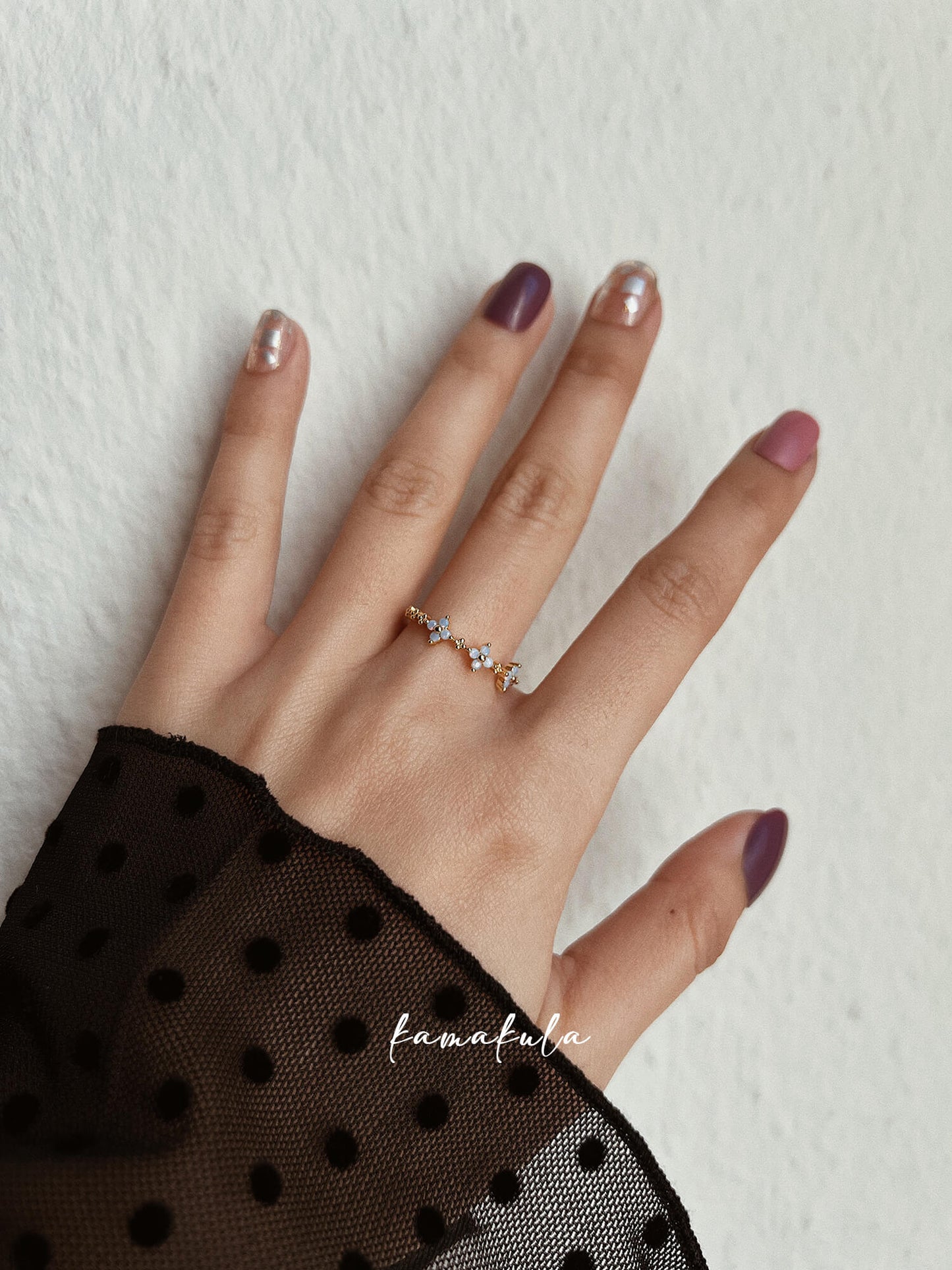 Blue Forget Me Not Ring