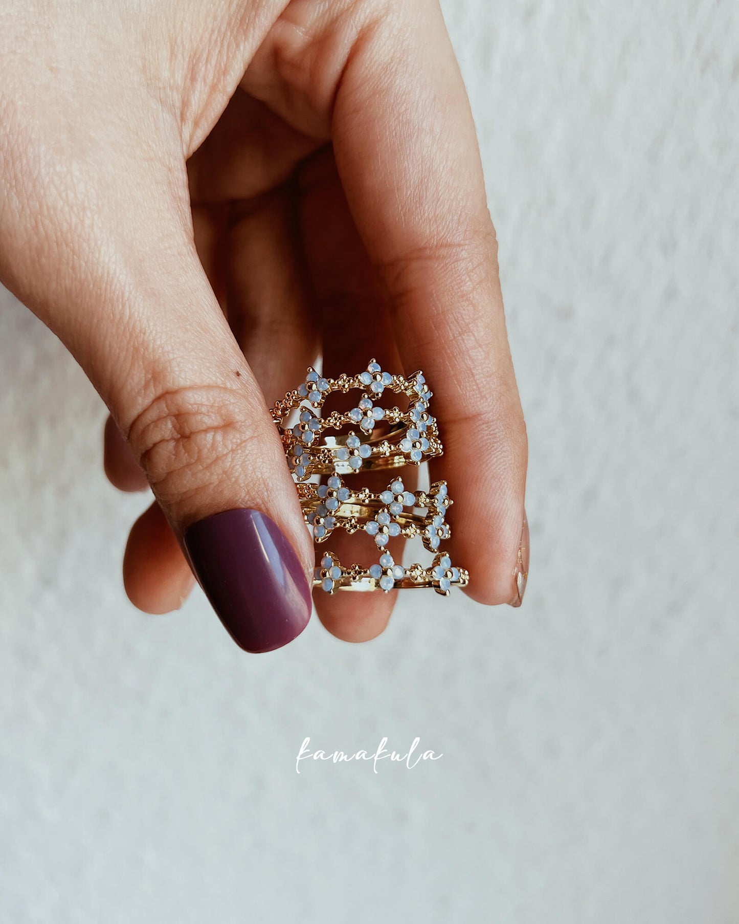 Blue Forget Me Not Ring