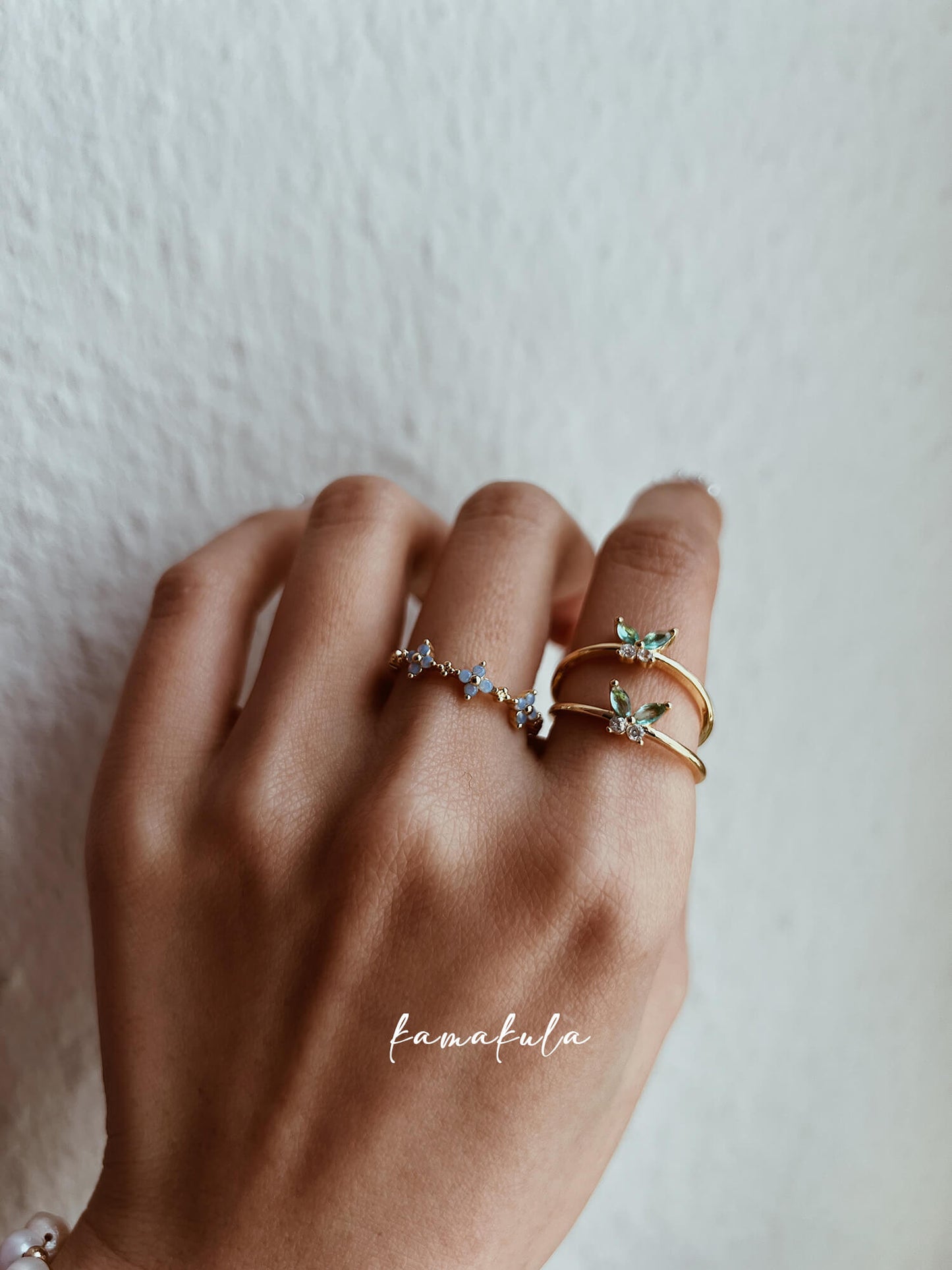 Blue Forget Me Not Ring