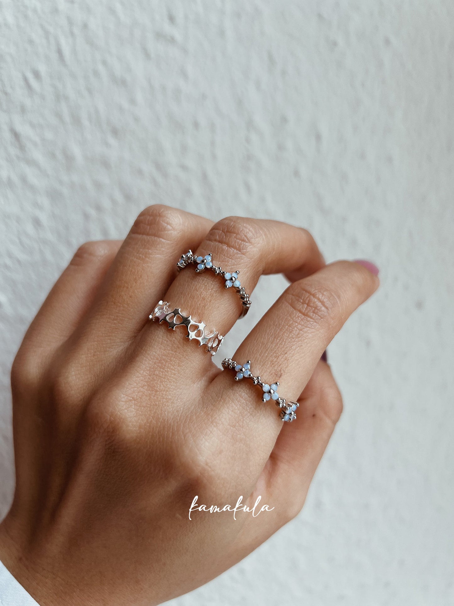 Blue Forget Me Not Ring