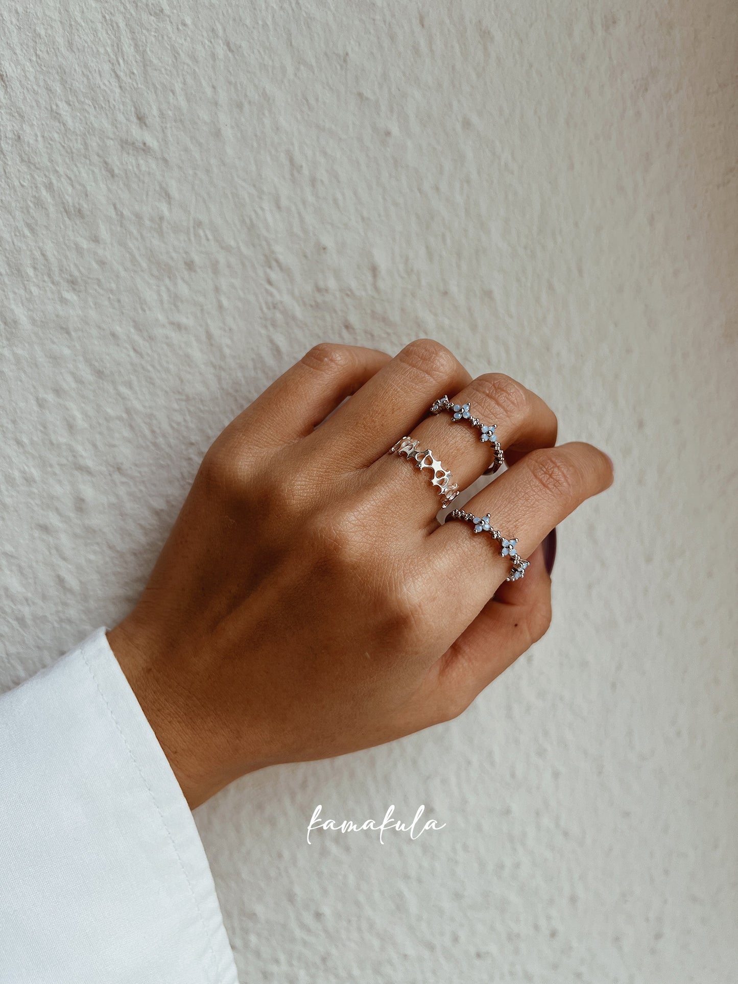 Blue Forget Me Not Ring