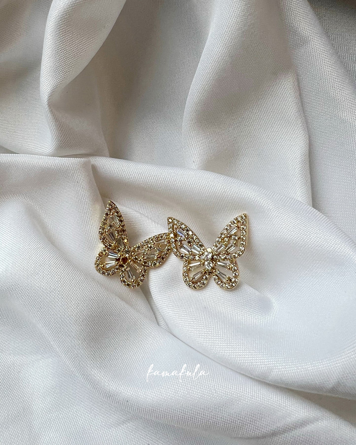 Butterfly Pave Stud Earrings