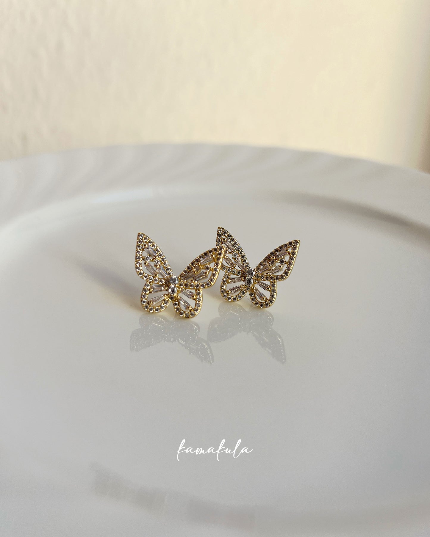 Butterfly Pave Stud Earrings