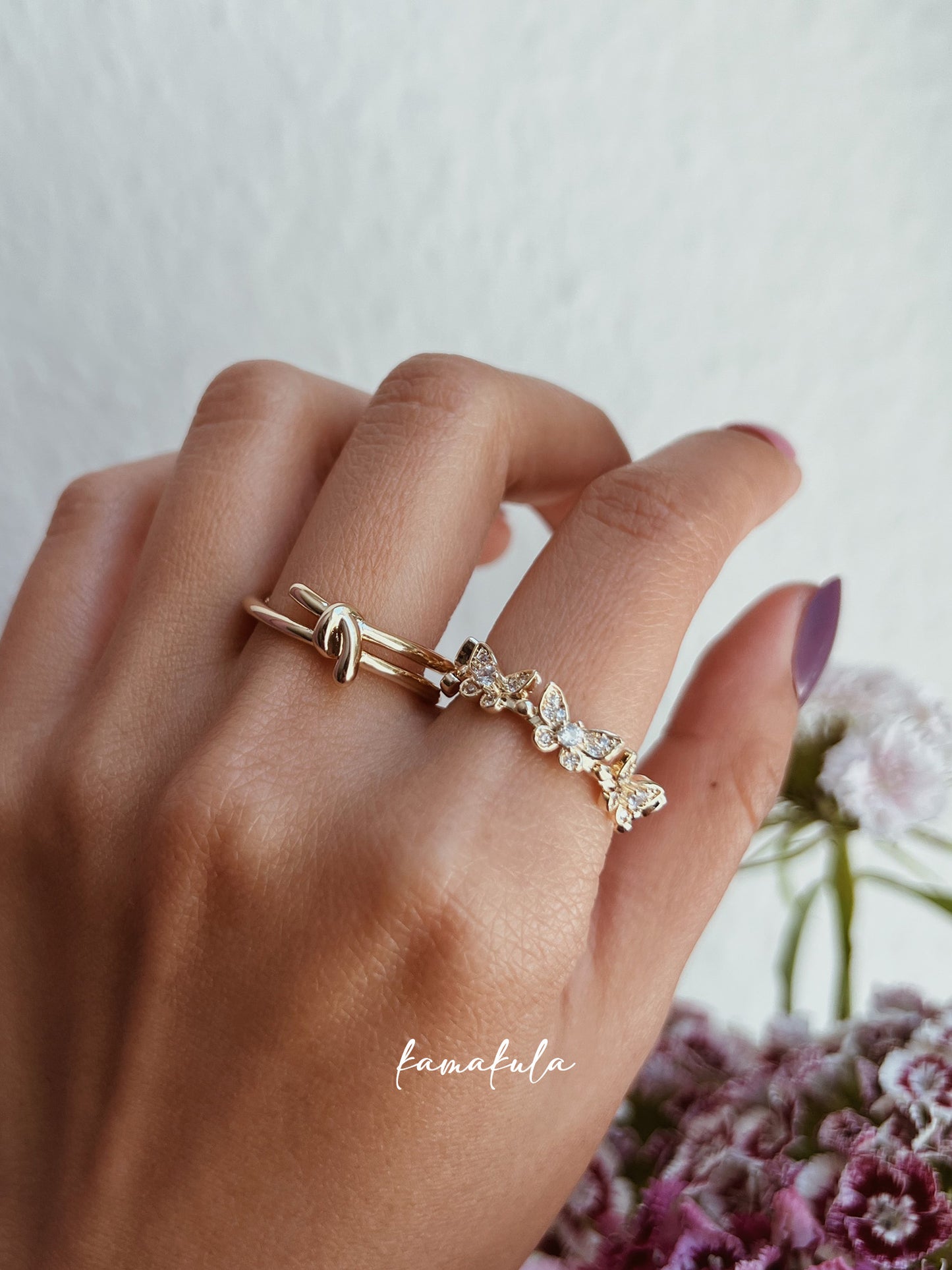 Butterfly Zirconia Open Ring
