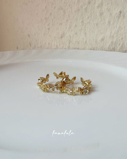 Butterfly Zirconia Open Ring