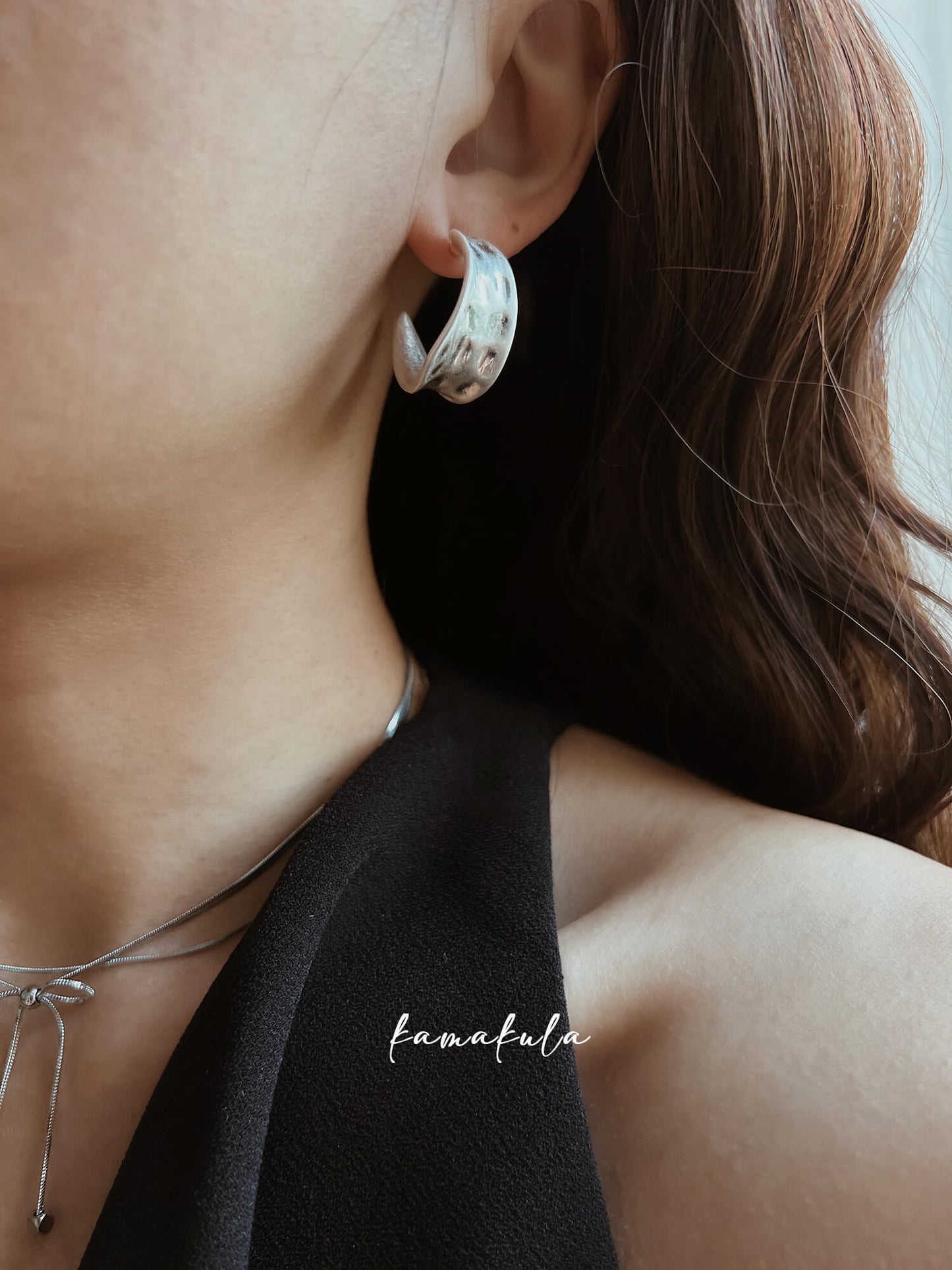 Chloe Chunky Half Hoops