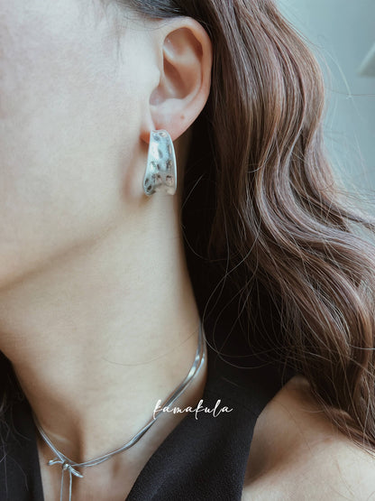 Chloe Chunky Half Hoops