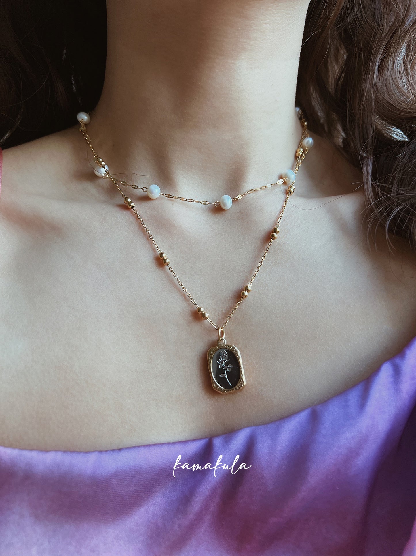 Classic Pearl Station Necklace