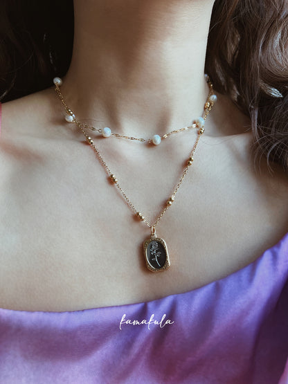 Classic Pearl Station Necklace
