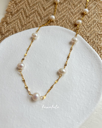Classic Pearl Station Necklace
