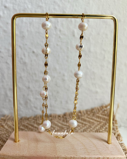 Classic Pearl Station Necklace