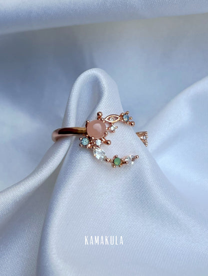 Crystal Moon Gem Ring
