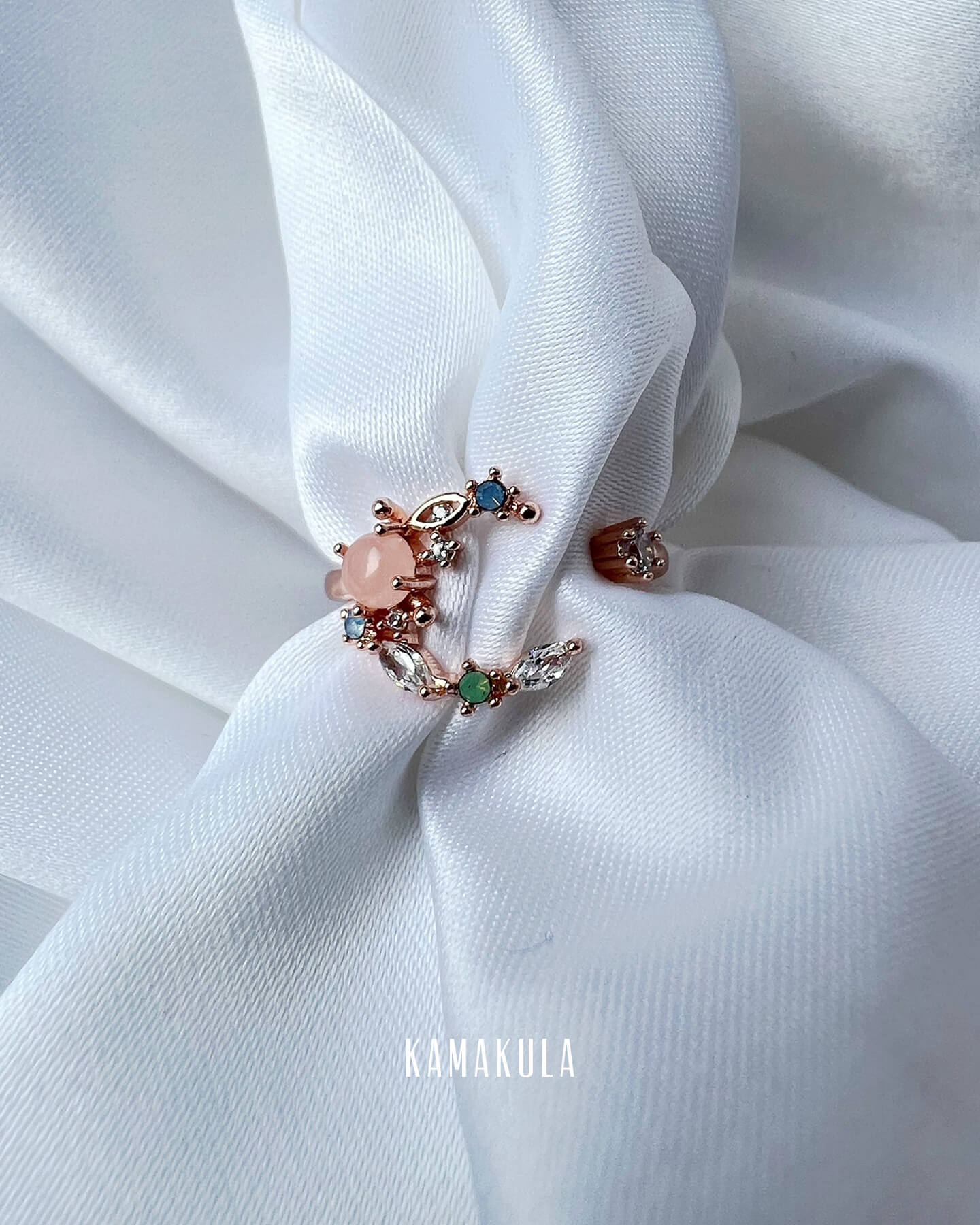 Crystal Moon Gem Ring