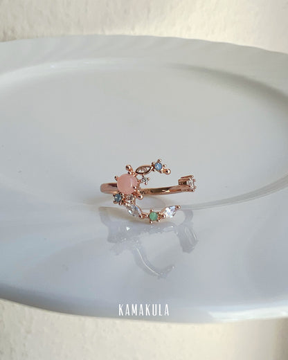 Crystal Moon Gem Ring