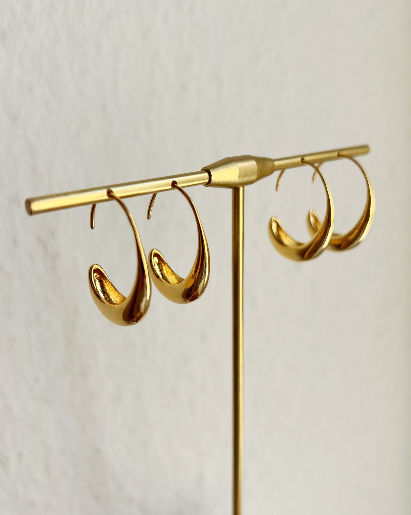 Oval Open Hoop Earrings