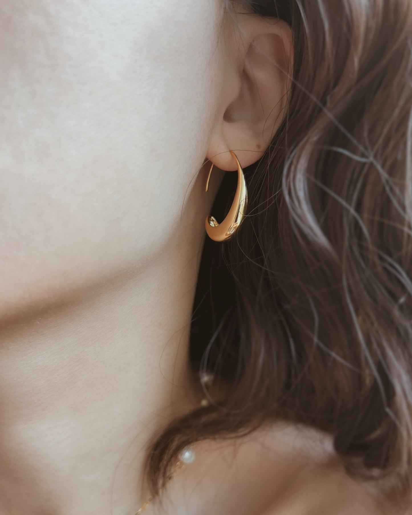 Oval Open Hoop Earrings