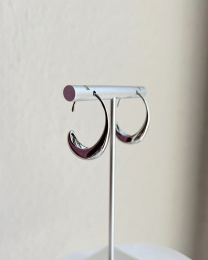 Oval Open Hoop Earrings