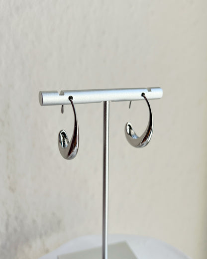 Oval Open Hoop Earrings