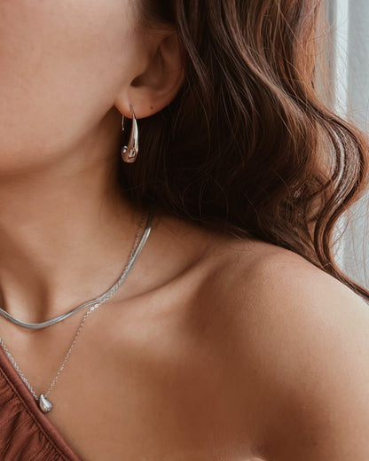 Oval Open Hoop Earrings