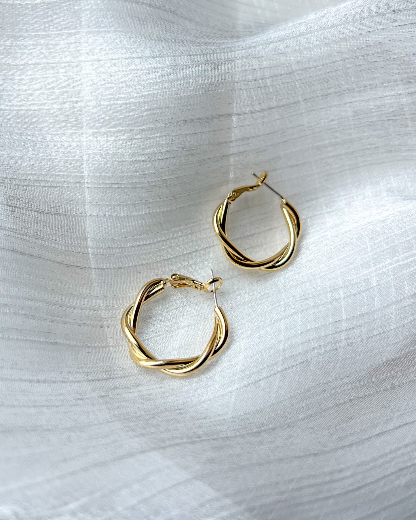 Twisted Spiral Hoop Earrings