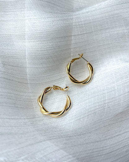 Twisted Spiral Hoop Earrings