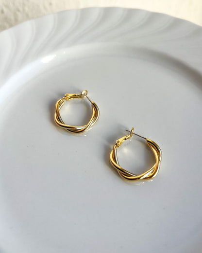 Twisted Spiral Hoop Earrings