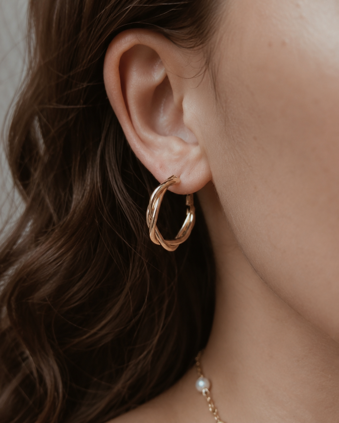 Twisted Spiral Hoop Earrings