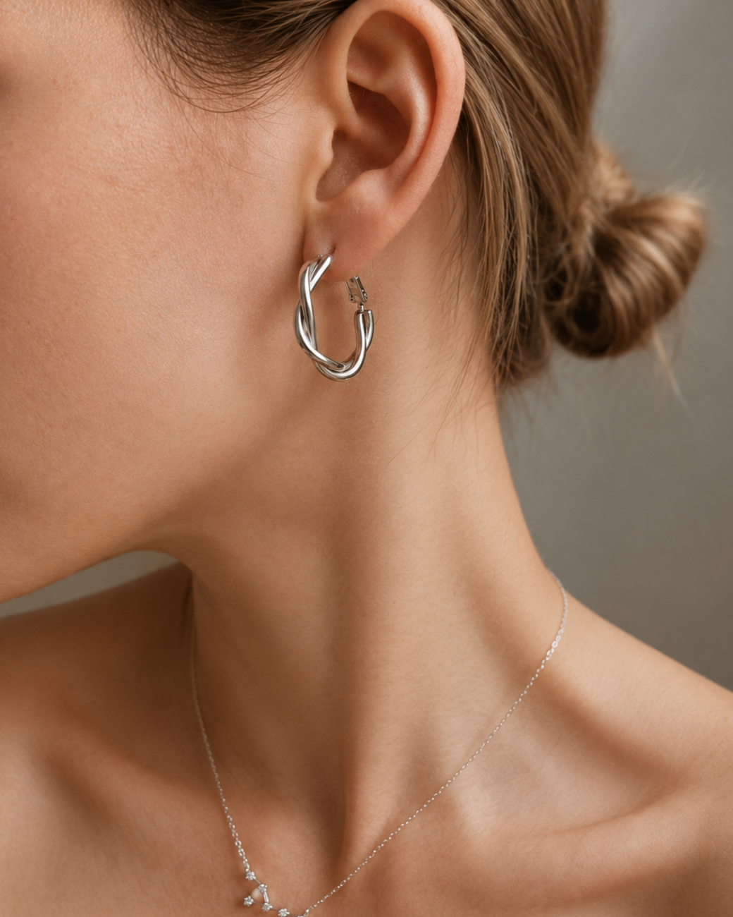 Twisted Spiral Hoop Earrings