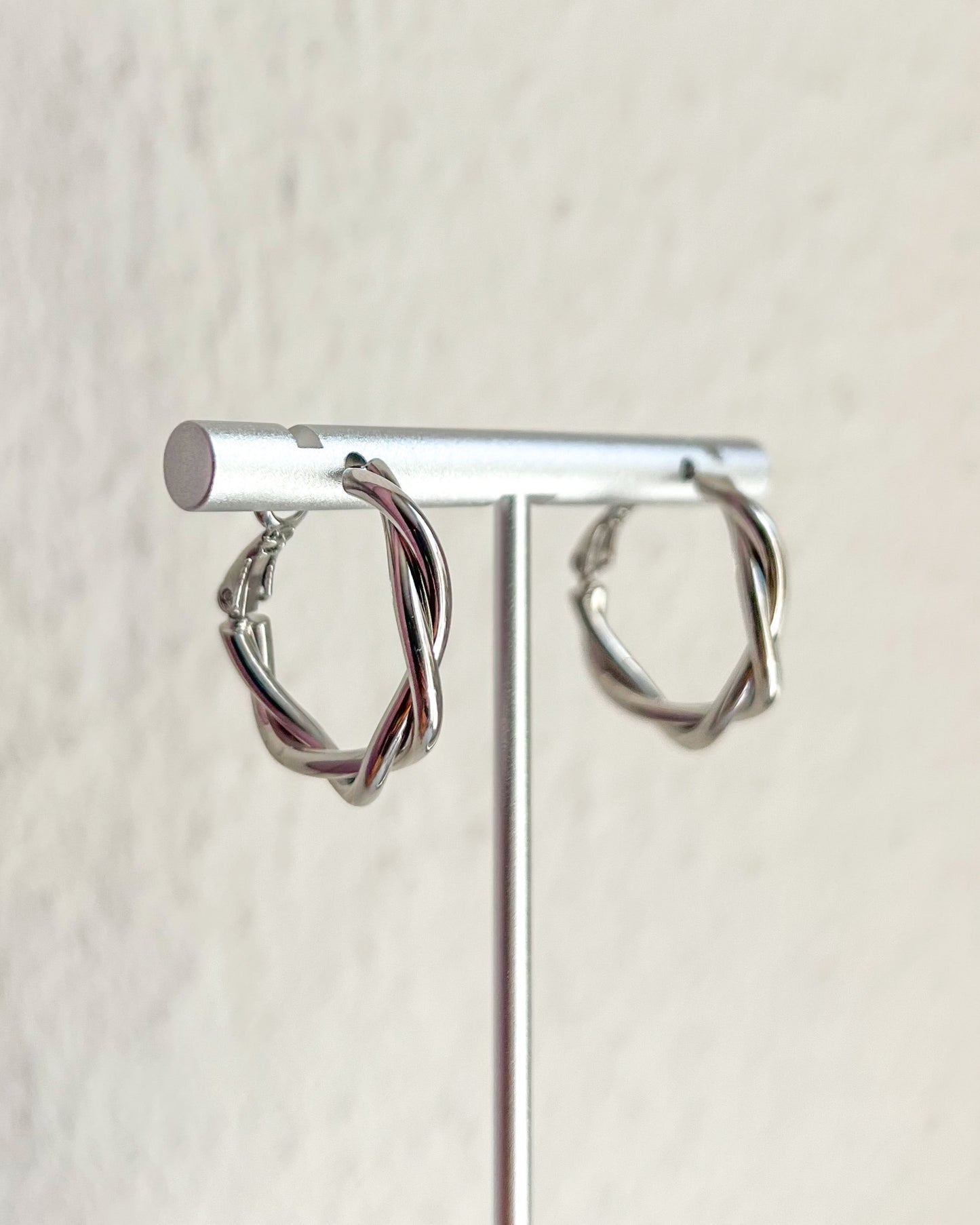 Twisted Spiral Hoop Earrings