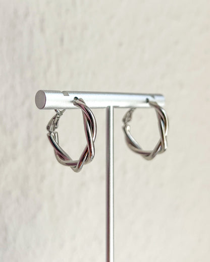 Twisted Spiral Hoop Earrings