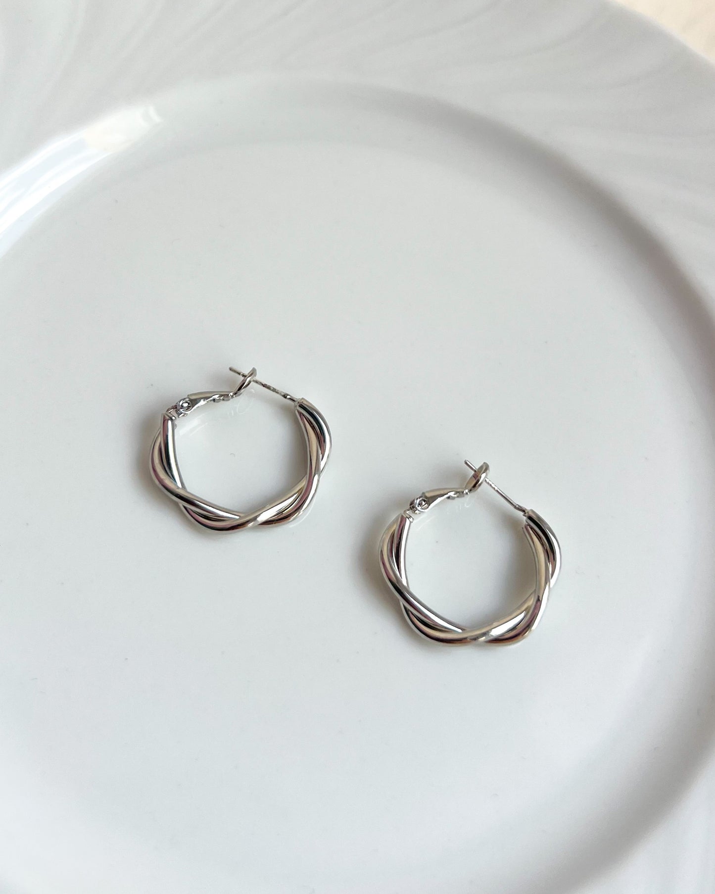 Twisted Spiral Hoop Earrings