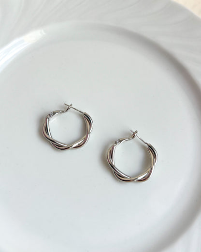 Twisted Spiral Hoop Earrings