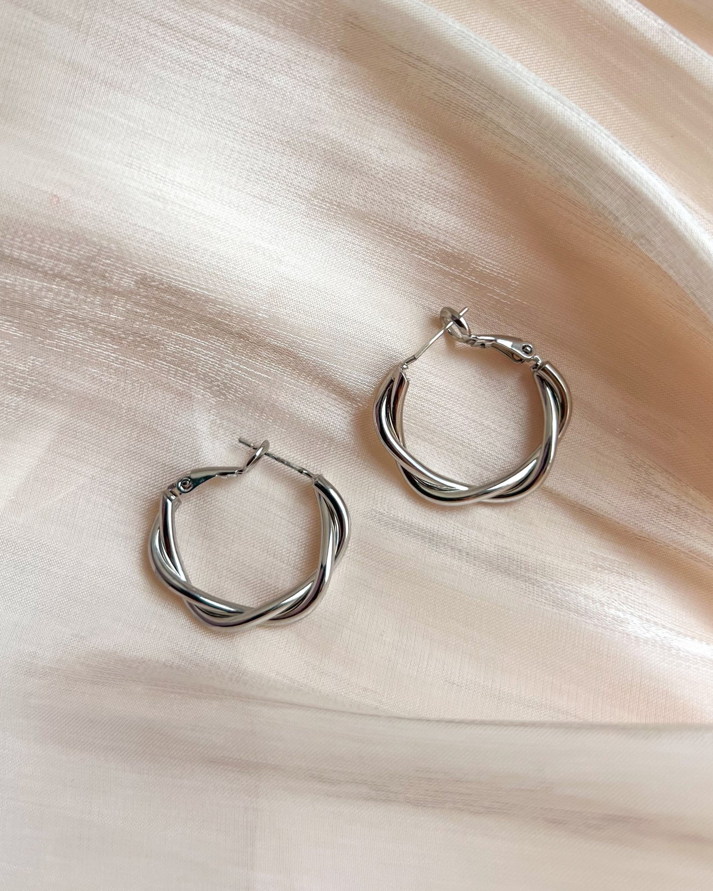 Twisted Spiral Hoop Earrings